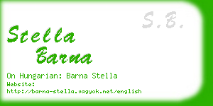 stella barna business card